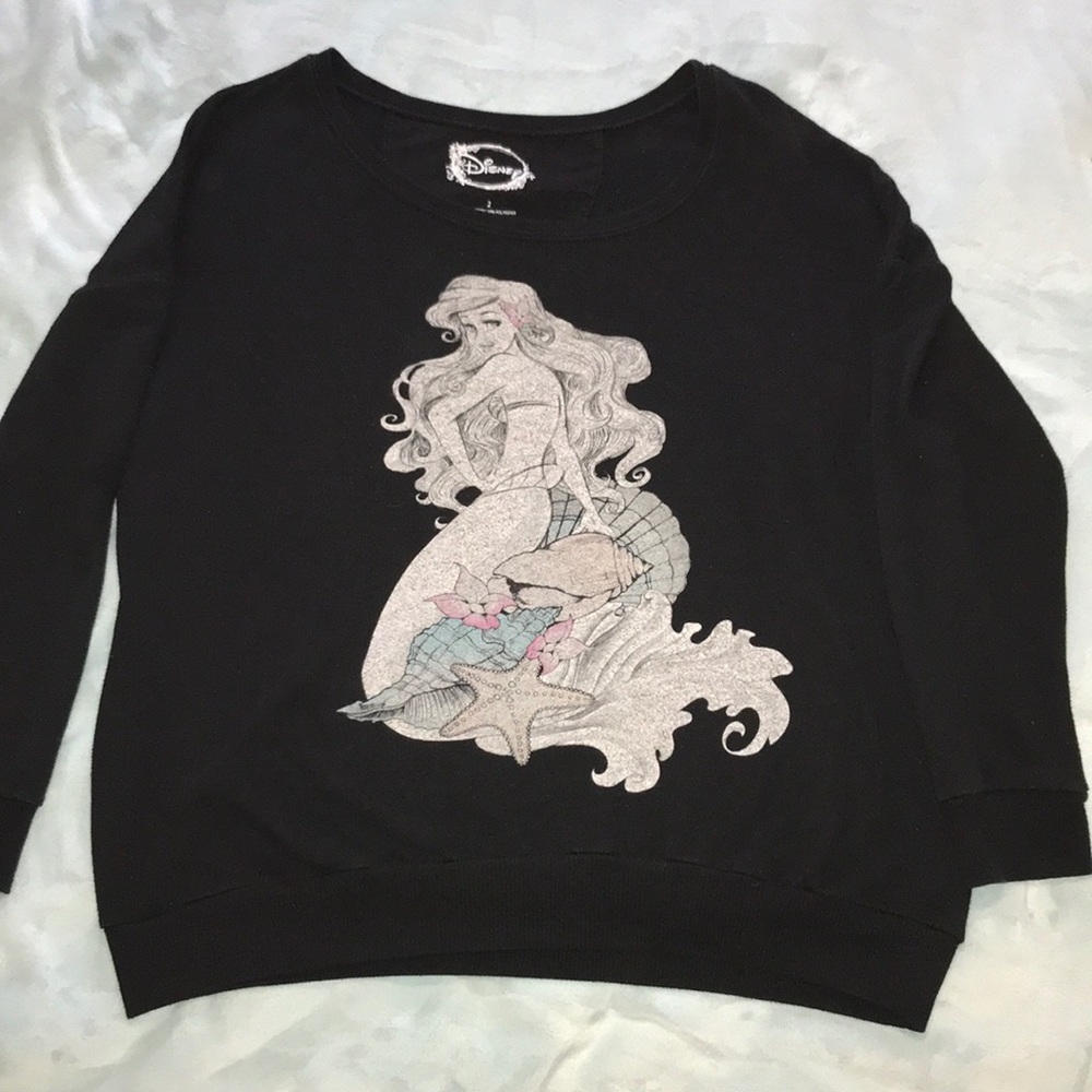 Torrid Size 2 Disney Ariel Mermaid Sweater (Black)